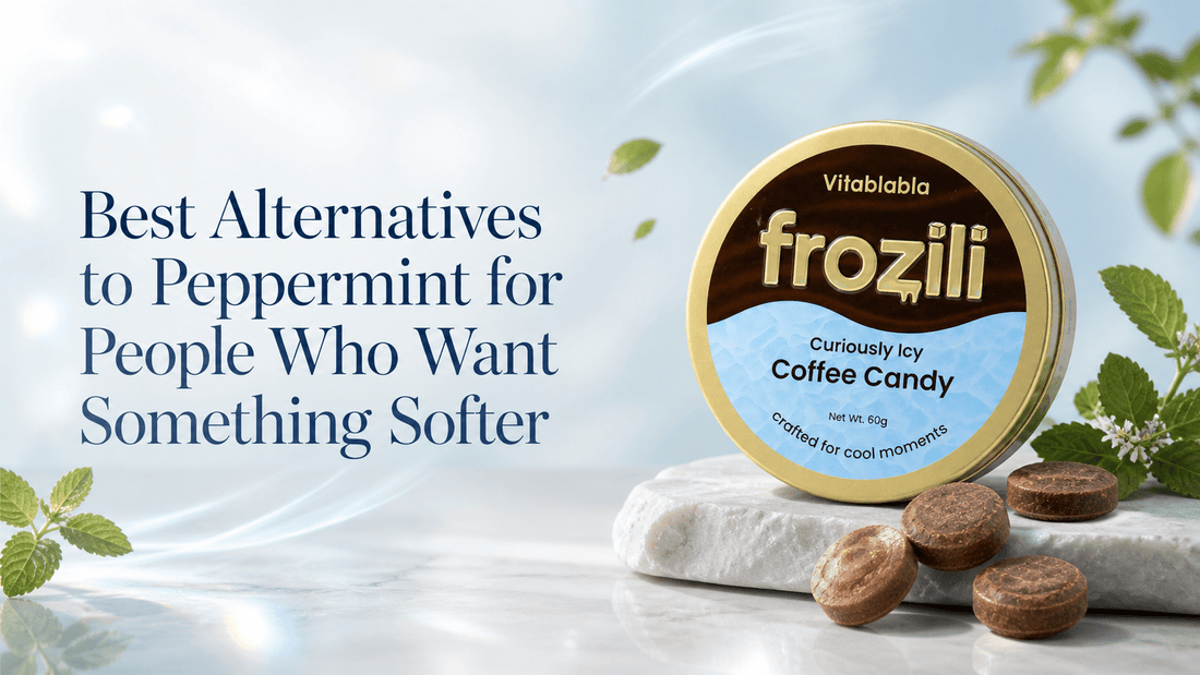 FLAVOR GUIDE • SOFTER MINTS Best alternatives to peppermint for people who want something softer - frozili｜Curiously Icy Candy