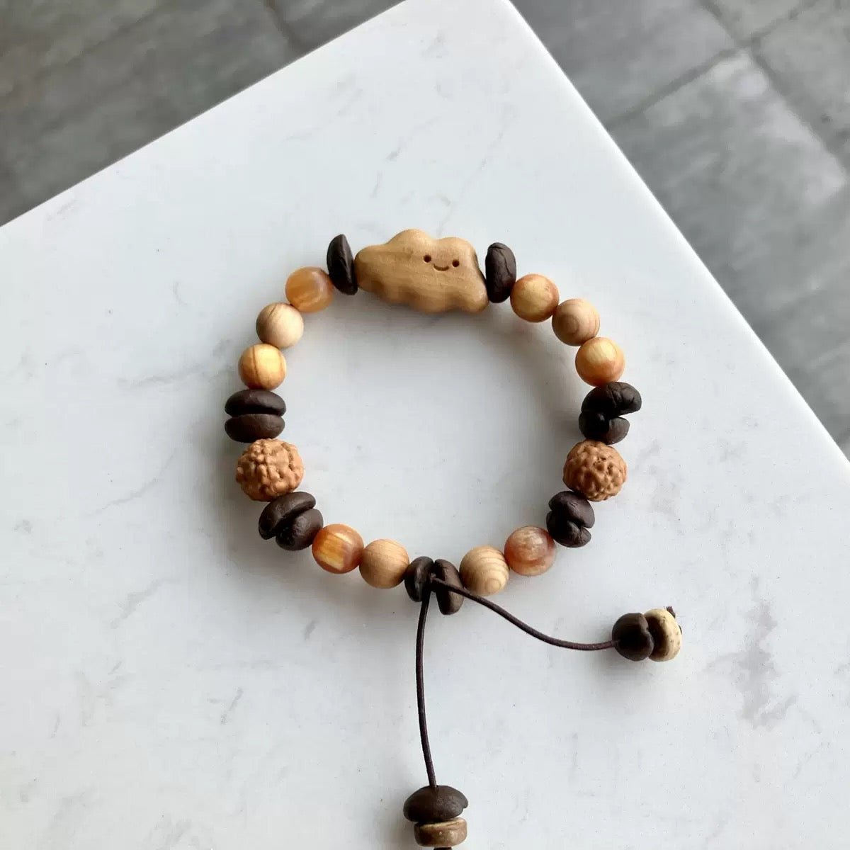 Handmade Coffee Bead Bracelet