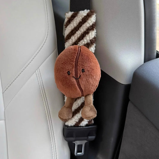 Coffee Bean Seatbelt Shoulder Pad - Vitablabla