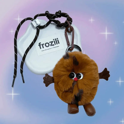 Real Furry Coffee Bean Keychain (Ultra - Soft & Deluxe!) - Vitablabla